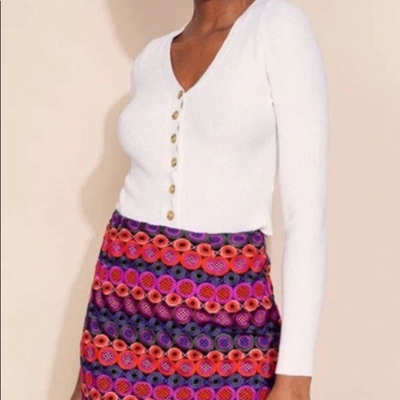 Anthro Hutch Ellen Embroidered Mini Skirt - Picture 3 of 10